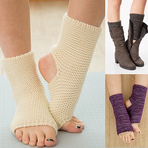 

Women's Leg Warmers Boot Cuffs Home Daily Solid Color Knit Casual Boho / Bohemian Warm 1 Pair