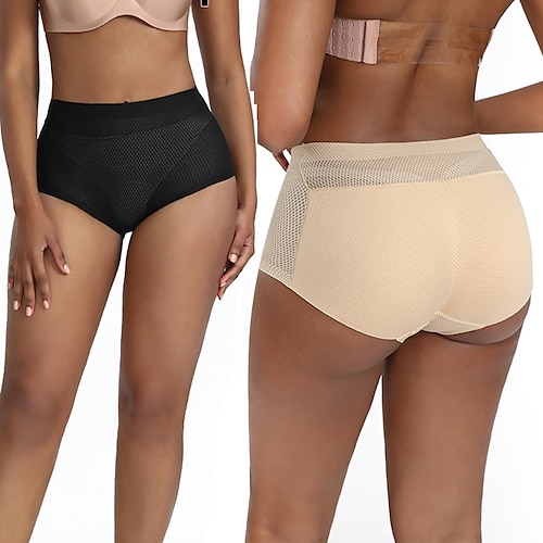

Women's Underwear Shorts Shapewear Black black skin color skin color Fashion Shapewear Corsets Casual Daily High Elasticity Short Tummy Control Plain S M L XL