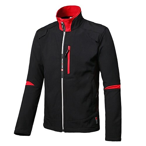 

Men's Cycling Jacket Windbreaker Fleece Jacket Winter Thermal Warm Windproof Fleece Lining Breathable Bike Jacket Mountain Bike MTB Road Bike Cycling City Bike Cycling Grey Black Bike Wear / Spandex