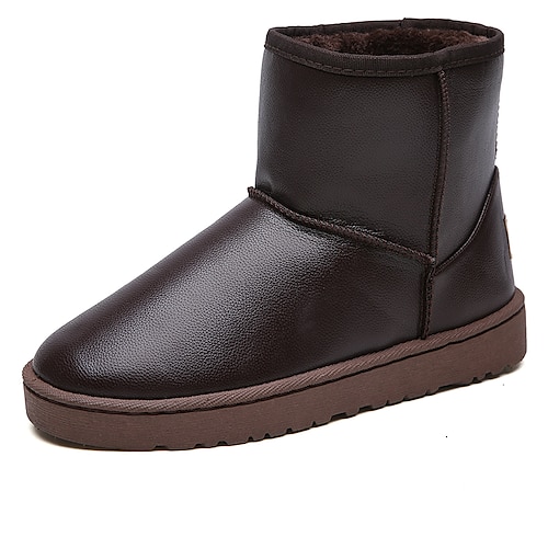 

Homme Bottes Bottes de neige Doublure Polaire Casual Classique Extérieur du quotidien Polyuréthane Etanche Chaud Bottine / Demi Botte Noir Marron Hiver Automne