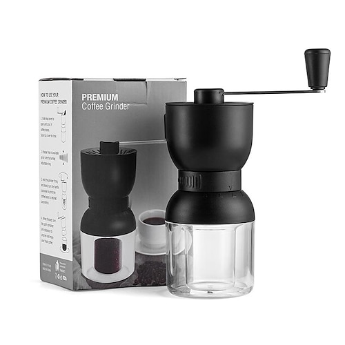 

Manual Coffee Grinder,Coffee Grinder with Hand Crank Mill - Ideal for Fresh Espresso at Home, in The Office, or for Travellin
