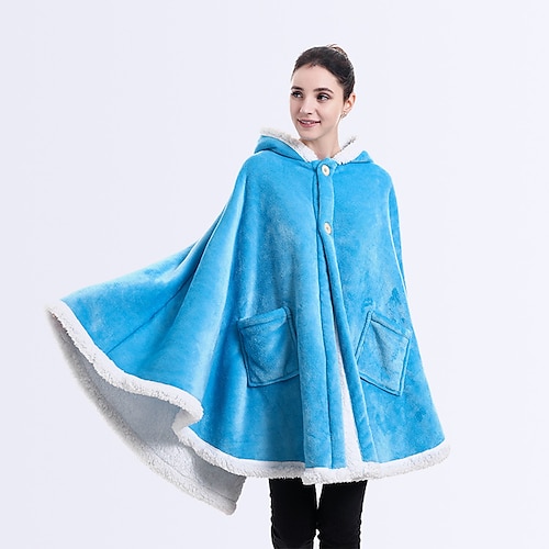 

Ovesized Wearable Blanket Hoodie, Sherpa Fleece Blanket for Women Men Flannel Sherpa Soft Warm Cozy Blanket Jacket Sweater Gift for Adult Teens One Size