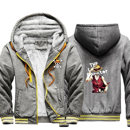 

Inspired by One Piece Monkey D. Luffy Cartoon Manga Outerwear Anime Graphic Outerwear For Men's Women's Unisex Adults' Hot Stamping 100% Polyester Casual Daily