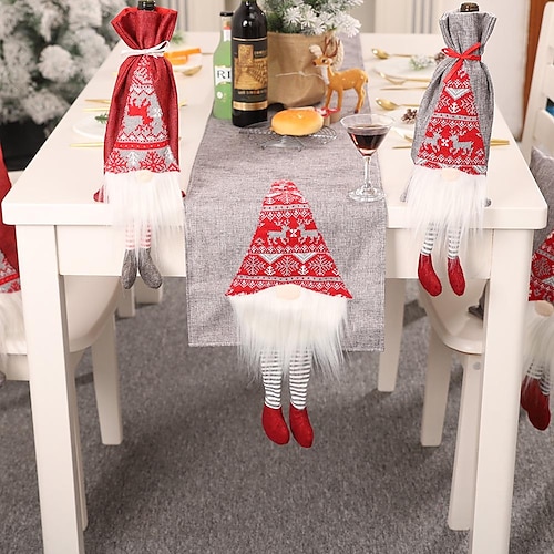 

Christmas Decoration Supplies Rudolph Table Flag Creative Three-Dimensional Elderly Table Decoration Tablerunner