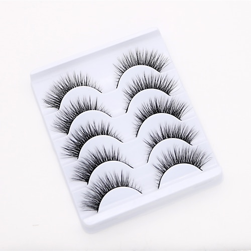 

Eyelash Extensions 10 pcs Waterproof Fashionable Design Women Natural Cosplay Casual / Daily Fiber School Party Prom Full Strip Lashes Natural Long - Makeup Daily Makeup Halloween Makeup Party Makeup