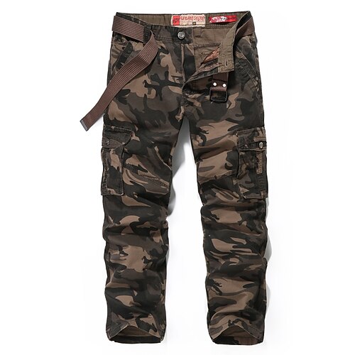 

Men's Cargo Pants Trousers Multi Pocket Straight Leg Camouflage Graphic Prints Comfort Breathable Daily Holiday Streetwear 100% Cotton Sports Fashion Yellow camouflage Camouflage Green Micro-elastic