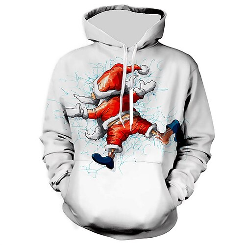 

Men's Pullover Hoodie Sweatshirt White Hooded Graphic Prints Ugly Christmas Print Daily Sports 3D Print Basic Streetwear Casual Spring Fall Clothing Apparel Hoodies Sweatshirts Long Sleeve