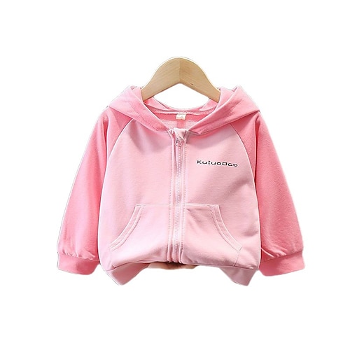 

Kids Girls' Coat Outerwear Letter Coat School Active Cute Purple Red Winter Fall 2-6 Years