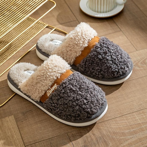 

Women Winter Home Slippers Rabbit, Warm House Fluffy Snowflakes Fleece Slippers with Anti- Skid Sole, Winter Shoes for Indoor, Outdoor