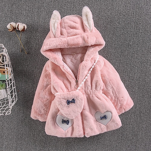 

Bambino (1-4 anni) Da ragazza Cappotto in pelliccia sintetica Tinta unica Attivo Esterno Cotone Cappotto Capispalla 3-7 anni Inverno Viola Rosa Giallo