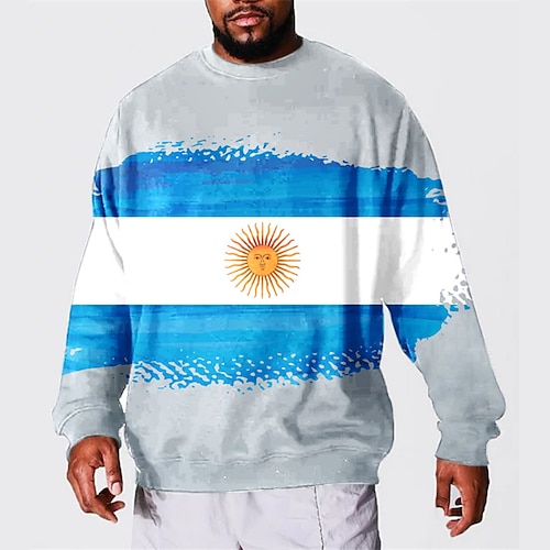 

Men's Plus Size Sweatshirt Big and Tall Stripes Crew Neck Long Sleeve Spring Fall Basic Designer Casual Big and Tall Daily Sports Tops