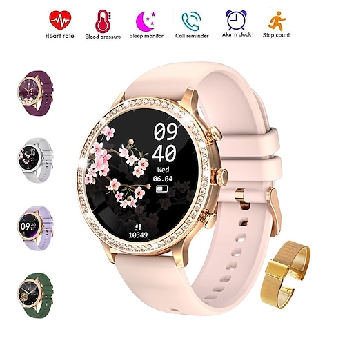 

696 i70 Smart Watch 1.32 inch Smartwatch Fitness Running Watch Bluetooth Pedometer Call Reminder Sleep Tracker Compatible with Android iOS Women Hands-Free Calls Message Reminder Camera Control IP 67