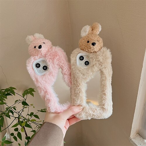 

Phone Case For Apple Back Cover iPhone 14 Pro Max 14 Plus 13 12 11 Pro Max Mini SE Mirror Full Body Protective anti-drop Cartoon Plush Plush PC
