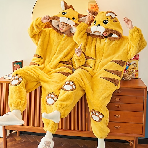 

Adults' Hoodie Kigurumi Pajamas Dinosaur Animal Onesie Pajamas Flannel Cosplay For Men and Women Christmas Animal Sleepwear Cartoon Festival / Holiday Costumes