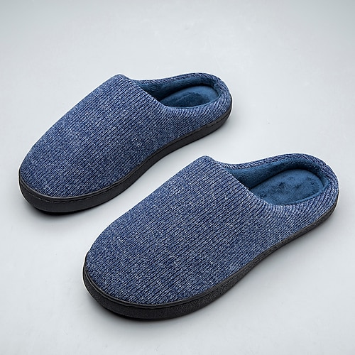 

Homens Chinelos e flip-flops Chinelos quentes Chinelos de lã Casual Casa Diário Couro Ecológico Preto Azul Cinzento Outono