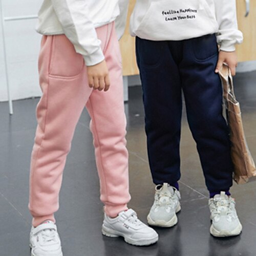 

Kids Girls' Sweatpants Solid Color Fashion Outdoor Cotton 7-13 Years Winter Black Pink Red / Animal / Fall