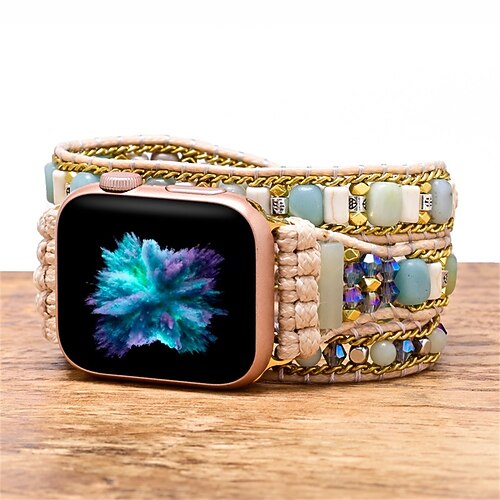 

1PC Smart Watch Band Compatible with Apple iWatch Apple Watch Ultra 49mm Series 8/7/6/5/4/3/2/1 / SE Handmade Braided Rope for iWatch Smartwatch Strap Wristband Fabric Handmade Adjustable Breathable