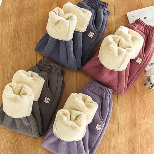 

Toddler Girls' Sweatpants Solid Color Active Outdoor Cotton 3-7 Years Winter Blue Purple Dark Gray / Fashion / Fall
