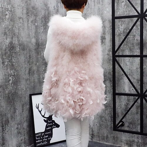 

Shawl Wrap Shawls Women's Wrap Keep Warm Princess Sleeveless Faux Fur Wedding Wraps With Feather For Party Fall Winter