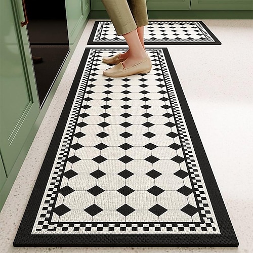 

Kitchen Floor Mats Lattice Non-Slip Waterproof And Oil-Proof Mats Dirt-Resistant High-End Diatom MudFoot Pads