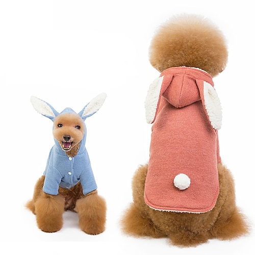 

Autumn And Winter New Pet Supplies Big Ear Rabbit Plush Pet Cotton Padded Clothes Teddy Bomei Dog Clothes