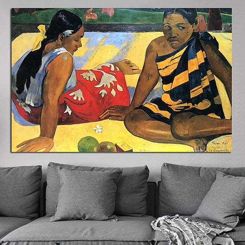 

Handmade Hand Painted Oil Painting Paul Gauguin When Are You Getting Married Classical Painting Home Decoration Decor Rolled Canvas No Frame Unstretched