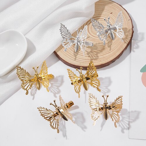 

2 Pieces Toddler / Baby Girls' Active / Sweet Daily Butterfly Solid Colored Butterly Style Polyester Hair Accessories Yellow / Silver / Gold One-Size