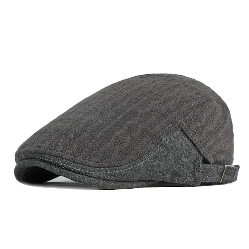 

Homme Casquette Plate Noir Gris Polyester Boucle réglable Mode Classique Intemporel Chic et moderne Extérieur Plein Air du quotidien Couleur monochrome Coupe Vent Chaud Respirable