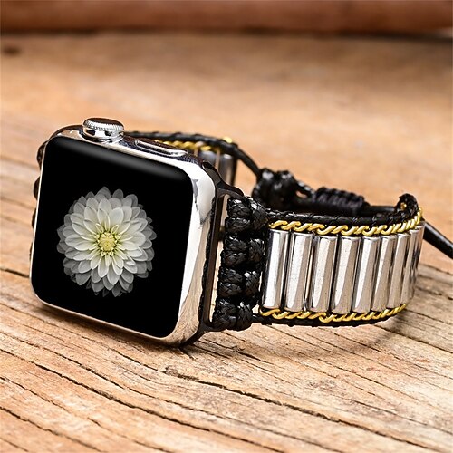 

1PC Smart Watch Band Compatible with Apple iWatch Apple Watch Ultra 49mm Series 8/7/6/5/4/3/2/1 / SE Handmade Braided Rope for iWatch Smartwatch Strap Wristband Fabric Adjustable Transparent