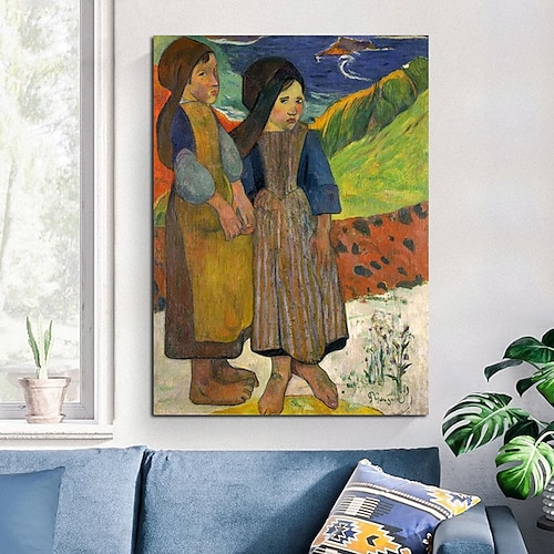 

Handmade Hand Painted Oil Painting Famous Paul Gauguin Wall Art Abstract Carving Home Decoration Decor Rolled Canvas No Frame Unstretched