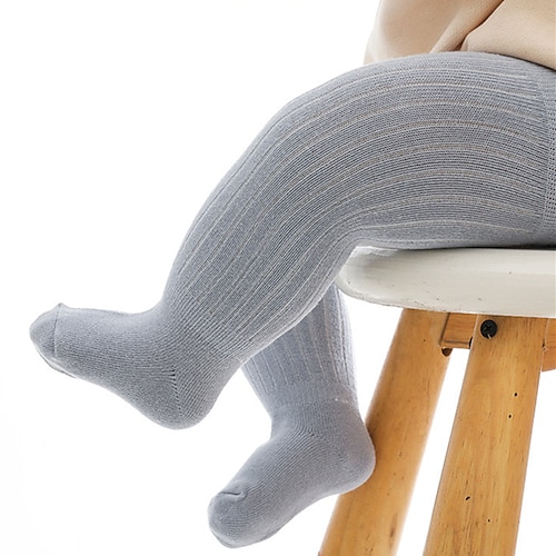 

Baby Girls' Stockings Light Blue Gray White Striped Knee High Spring Summer Cute Daily 1-4 Years