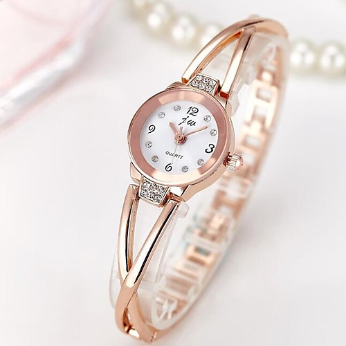 

Quartz Watch for Women's Analog Quartz Casual Fashion Rhinestone Watches Luxury Brand Stainless Steel Bracelet Watches Ladies Quartz Dress Watches