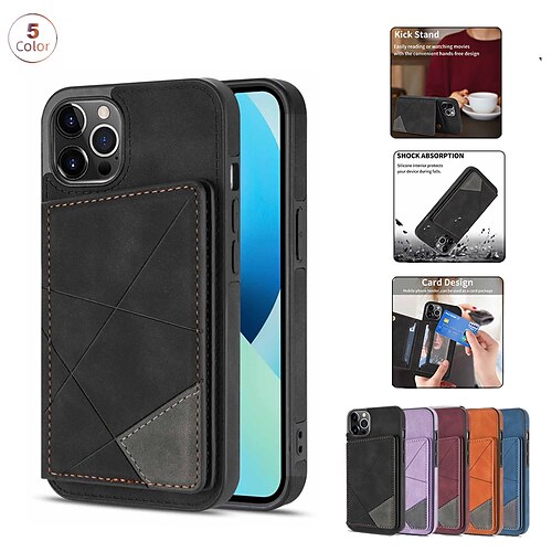 

Phone Case For Apple Back Cover iPhone 14 Pro Max 13 12 11 Pro Max Mini X XR XS 8 7 Plus Bumper Frame Magnetic Full Body Protective Geometric Pattern TPU PU Leather