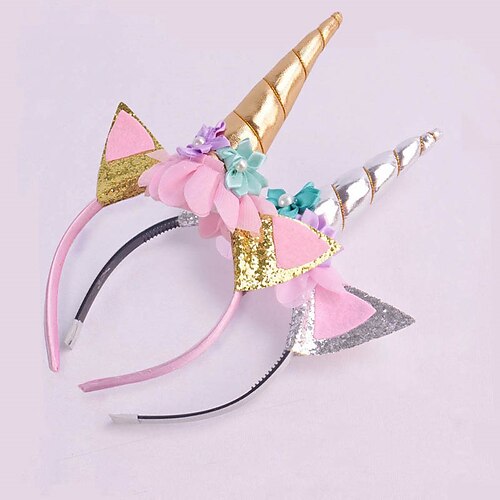 

Kids Girls' Sweet Daily Color Block Polyester Hair Accessories Silver / Gold One-Size