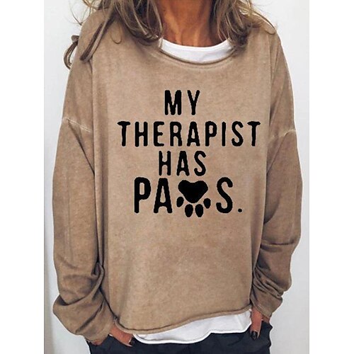 

Women's Sweatshirt Pullover Active Vintage Black Blue Red Dog Casual Round Neck Long Sleeve S M L XL 2XL 3XL