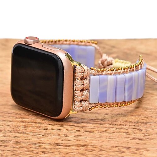 

1PC Smart Watch Band Compatible with Apple iWatch Apple Watch Ultra 49mm Series 8/7/6/5/4/3/2/1 / SE Handmade Braided Rope for iWatch Smartwatch Strap Wristband Fabric Handmade Adjustable Breathable