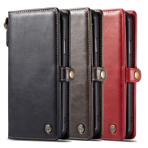 

Phone Case For Apple Wallet Card iPhone 12 Pro Max 11 SE 2022 X XR XS Max 8 7 Plus Bumper Frame Flip Magnetic Solid Colored PU Leather