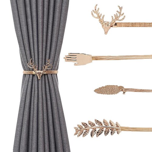 

Christmas Nordic Style Metal Spring Straps Curtain Straps Decorative Accessories Elastic Curtain Buckle