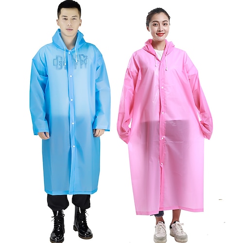 

Travel Portable Raincoat Adult Outdoor Non Disposable Raincoat Men's And Women's Long Poncho For Light Mountain Climbing And Hiking