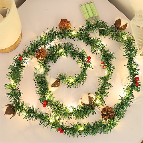 

Pine Cone String Lights Christmas Decorations 5M-50LEDs 2M-20LEDs Cane Copper Wire Lights Strings Merry Christmas Decorations For Home 2022 Xmas Ornaments