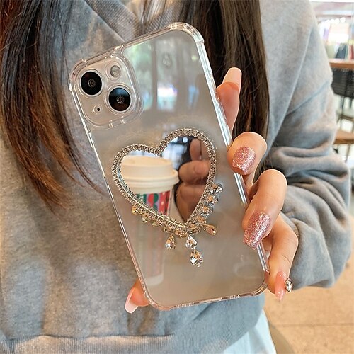 

Luxury Diamond Mirror Clear Soft Case For iPhone 14 13 12 11 Pro XS Max X XR 7 8 Plus MiNi SE 2020 Transparent Silicone Cover