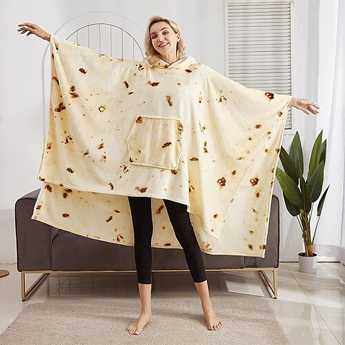 

Ovesized Wearable Blanket Hoodie, Sherpa Fleece Blanket for Women Men Flannel Sherpa Soft Warm Cozy Blanket Jacket Sweater Gift for Adult Teens One Size