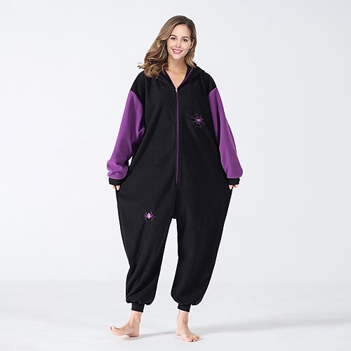

Adults' Kigurumi Pajamas Spider Animal Onesie Pajamas Flannel Cosplay For Men and Women Christmas Animal Sleepwear Cartoon Festival / Holiday Costumes