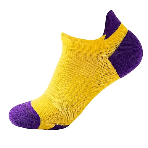 

Running Socks 1 Pair Men's Women's Low Cut Socks Breathable Sweat wicking Comfortable Gym Workout Basketball Running Active Training Jogging Sports Color Block Nylon Yellow / Athletic / Athleisure