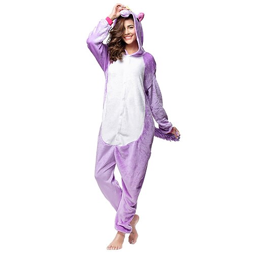 

Adults' Hoodie Kigurumi Pajamas Bathrobe Unicorn Character Onesie Pajamas Flannel Cosplay For Men and Women Christmas Animal Sleepwear Cartoon Festival / Holiday Costumes