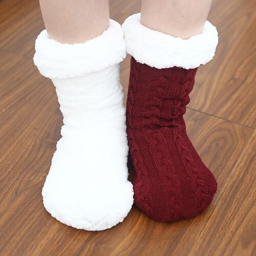 

Christmas Fleece Socks Push for Women Men, Warm Soft Fluffy Socks Thick Cozy Sock Winter Christmas Socks for Women 6 or 5 Pairs