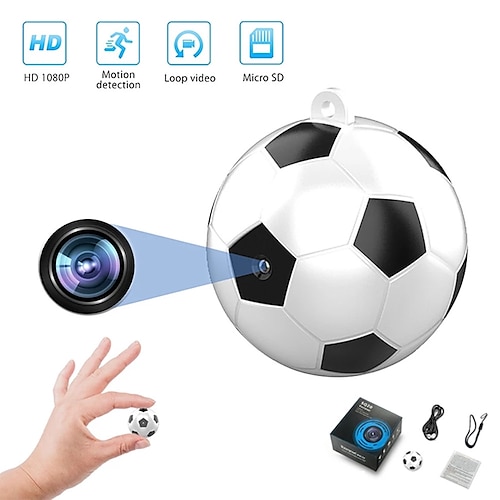 

FIFA World Cup Qatar 2022 Football Portable Football-Shaped Mini Camcorder 1080P HD Audio and Microvideo Recorder Portable Motion Camera DVR Home Security Camera