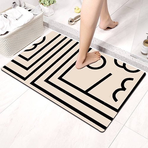 

Diatomaceous Earth Bath Mat Super Absorbent Toilet Door Quick-Drying Foot Mat Entry Door Mat Non-Slip Mat