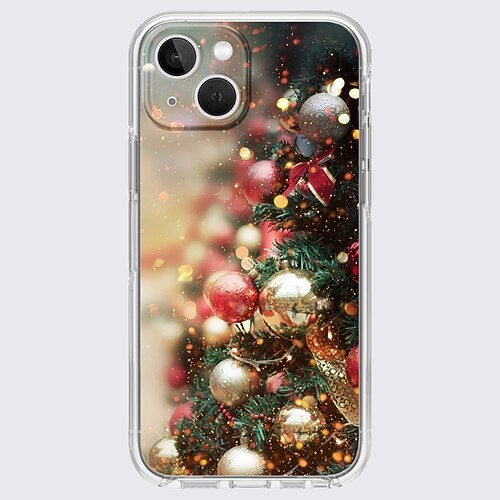 

Christmas Phone Case For Apple iPhone 14 Pro Max 13 12 11 Pro Max Mini X XR XS 8 7 Plus Unique Design Protective Case Transparent Pattern Dustproof Back Cover TPU