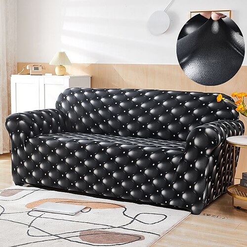 

Stretch Sofa Cover Slipcover with Seat Cover Elastic Sectional Couch Armchair Loveseat 4 Or 3 Seater L Shape Soft Durable Washable